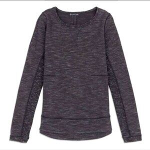 Lululemon Athletica Lulu Grey Exhalation Pullover Crewneck Sweatshirt Dot Size 4